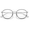 imageCoach Mens Hc5190td Round Prescription Eyewear FramesShiny SilverBlackDemo Lens