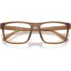 imageCoach Mens Hc6263u Universal Fit Rectangular Prescription Eyewear FramesMatte Transparent AmberDemo Lens