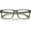 imageCoach Mens Hc6263u Universal Fit Rectangular Prescription Eyewear FramesMatte Transparent Army GreenDemo Lens