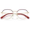 imageCoach Womens Hc5188td Round Prescription Eyewear FramesShiny Light GoldRubyDemo Lens