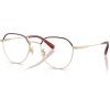 imageCoach Womens Hc5188td Round Prescription Eyewear FramesShiny Light GoldRubyDemo Lens