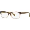 imageCoach Womens Hc6089 Rectangular Prescription Eyewear FramesTransparent Olive GradientDemo Lens
