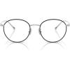 imageCoach Mens Hc5190td Round Prescription Eyewear FramesShiny SilverBlackDemo Lens