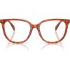 imageCoach Womens Hc6260f Low Bridge Fit Square Prescription Eyewear FramesCaramel TortoiseDemo Lens