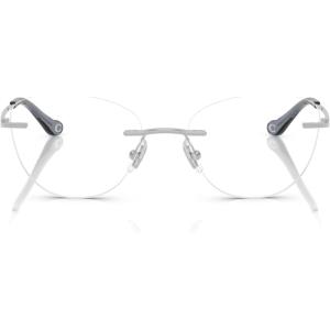 imageCoach Womens Hc5185 Cat Eye Prescription Eyewear FramesShiny SilverDemo Lens
