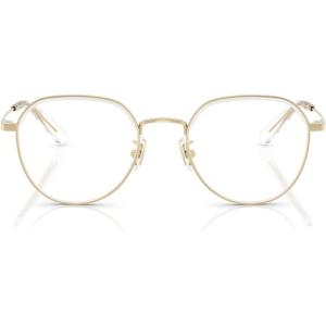 imageCoach Womens Hc5188td Round Prescription Eyewear FramesShiny Light GoldClearDemo Lens