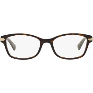 imageCoach Womens Hc6065 Rectangular Prescription Eyewear FramesDark TortoiseDemo Lens