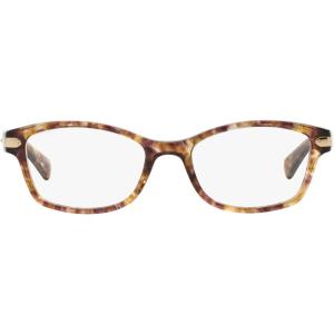 imageCoach Womens Hc6065 Rectangular Prescription Eyewear FramesLight Brown Confetti TortoiseDemo Lens