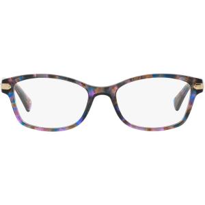 imageCoach Womens Hc6065 Rectangular Prescription Eyewear FramesPurple Confetti TortoiseDemo Lens