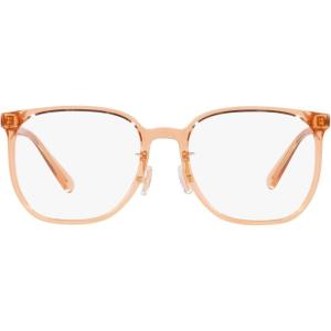imageCoach Womens Hc6215d Square Prescription Eyewear FramesTransparent BrownDemo Lens
