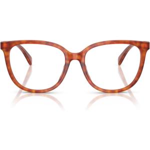 imageCoach Womens Hc6260f Low Bridge Fit Square Prescription Eyewear FramesCaramel TortoiseDemo Lens