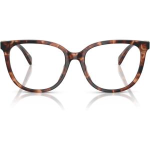 imageCoach Womens Hc6260f Low Bridge Fit Square Prescription Eyewear FramesPeach TortoiseDemo Lens