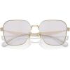 imageCOACH Womens Hc7168 Metal C Hardware Butterfly SunglassesShiny Light GoldGrey Photochromatic