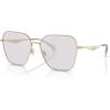 imageCOACH Womens Hc7168 Metal C Hardware Butterfly SunglassesShiny Light GoldGrey Photochromatic