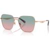 imageCOACH Womens Hc7168 Metal C Hardware Butterfly SunglassesShiny Rose GoldForest Grape Gradient