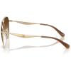 imageCOACH Womens Hc7169 Metal C Hardware Aviator SunglassesShiny Light GoldBrown Gradient