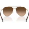 imageCOACH Womens Hc7169 Metal C Hardware Aviator SunglassesShiny Light GoldBrown Gradient