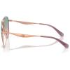 imageCOACH Womens Hc7169 Metal C Hardware Aviator SunglassesShiny Rose GoldForest Grape Gradient