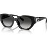 imageCOACH Womens Hc8407u Universal Fit Oval SunglassesBlackGrey Gradient