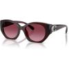imageCOACH Womens Hc8407u Universal Fit Oval SunglassesMilky BurgundyBerry Gradient