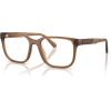imageCoach Mens Hc6264u Universal Fit Square Prescription Eyewear FramesMatte Transparent AmberDemo Lens