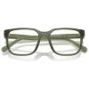 imageCoach Mens Hc6264u Universal Fit Square Prescription Eyewear FramesMatte Transparent Army GreenDemo Lens