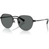 imageCoach Mens Hc7179 Round SunglassesSatin BlackGrey Solid Polarized
