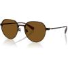 imageCoach Mens Hc7179 Round SunglassesSatin BrownBrown Solid Polarized
