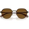 imageCoach Mens Hc7179 Round SunglassesSatin BrownBrown Solid Polarized