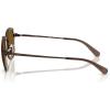 imageCoach Mens Hc7179 Round SunglassesSatin BrownBrown Solid Polarized