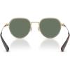 imageCoach Mens Hc7179 Round SunglassesShiny Light GoldGreen Solid