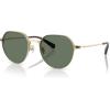 imageCoach Mens Hc7179 Round SunglassesShiny Light GoldGreen Solid