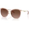 imageCoach Womens HC7170 Square Sunglasses Light GoldPinkBrown Gradient Polarized 56 mm