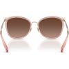 imageCoach Womens HC7170 Square Sunglasses Light GoldPinkBrown Gradient Polarized 56 mm