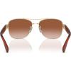 imageCoach Womens Hc7161 Aviator SunglassesShiny Light GoldBrown Gradient