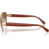 imageCoach Womens Hc7161 Aviator SunglassesShiny Light GoldBrown Gradient