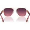 imageCoach Womens Hc7161 Aviator SunglassesShiny Rose GoldBurgundy Gradient Polarized