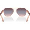 imageCoach Womens Hc7161 Aviator SunglassesShiny Rose GoldPurple Blue Pink Gradient