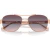 imageCoach Womens Hc7161 Aviator SunglassesShiny Rose GoldPurple Blue Pink Gradient