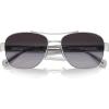 imageCoach Womens Hc7161 Aviator SunglassesShiny SilverGrey Gradient