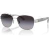 imageCoach Womens Hc7161 Aviator SunglassesShiny SilverGrey Gradient