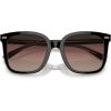 imageCoach Womens Hc8381u Universal Fit Square SunglassesBlackTransparent BlushBrown Purple Grey Gradient