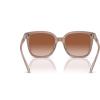imageCoach Womens Hc8381u Universal Fit Square SunglassesTransparent BrownGreyBrown Gradient