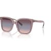 imageCoach Womens Hc8381u Universal Fit Square SunglassesTransparent RoseBlushPurple Blue Peach Gradient