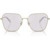 imageCOACH Womens Hc7168 Metal C Hardware Butterfly SunglassesShiny Light GoldGrey Photochromatic
