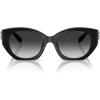 imageCOACH Womens Hc8407u Universal Fit Oval SunglassesBlackGrey Gradient