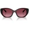 imageCOACH Womens Hc8407u Universal Fit Oval SunglassesMilky BurgundyBerry Gradient