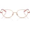 imageCoach Womens Hc5189td Oval Prescription Eyewear FramesShiny Rose GoldDemo Lens