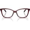 imageCoach Womens Hc6206u Universal Fit Cat Eye Prescription Eyewear FramesMilky BurgundyDemo Lens