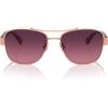 imageCoach Womens Hc7161 Aviator SunglassesShiny Rose GoldBurgundy Gradient Polarized